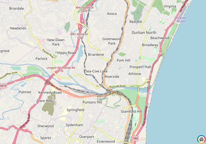 Map location of Briardene